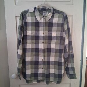 Carhartt check plaid button-up shirt Size Large